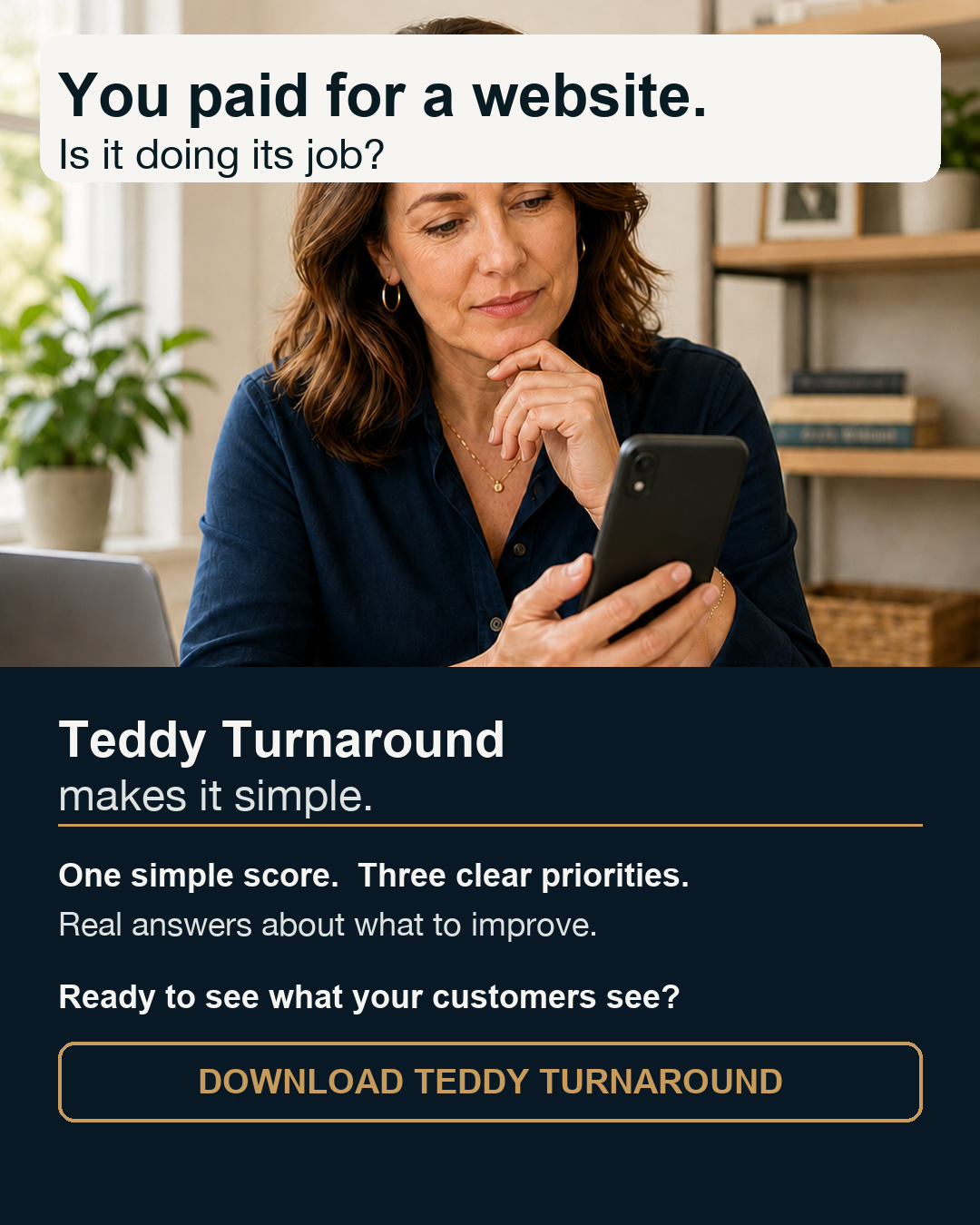 Teddy Website Checker explains a website score and priorities