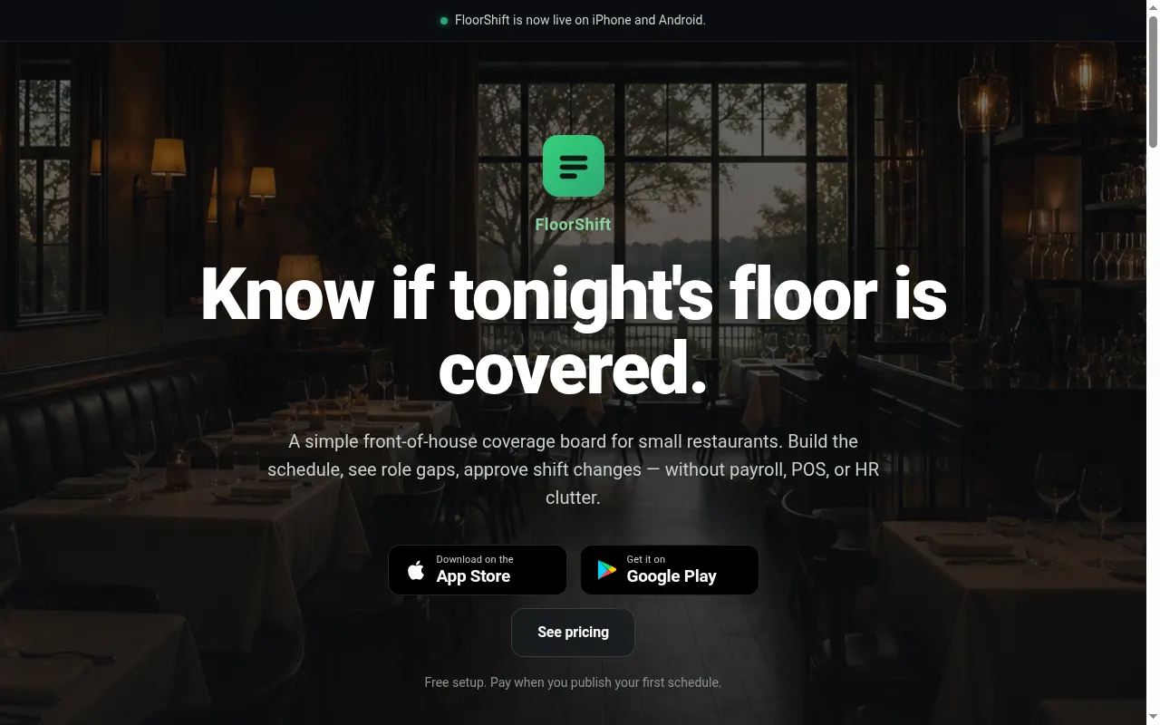 FloorShift website homepage